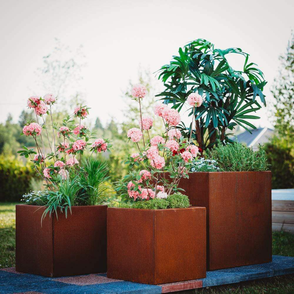 Cut-Flower-Box-Large-Weathering-Steel-Square-Planter-Pot